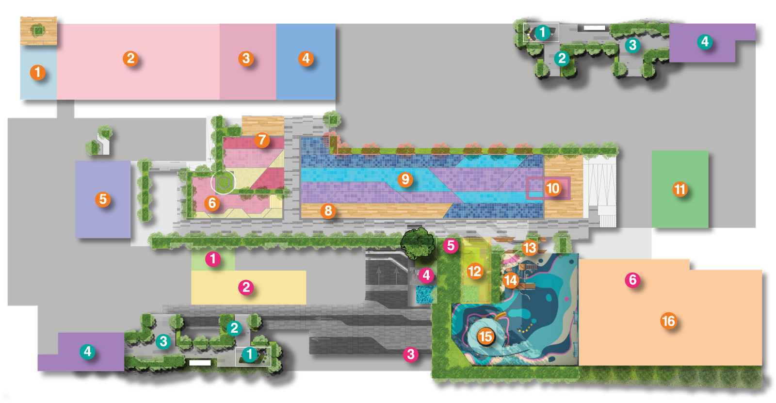 The Vividz facilities deck plan